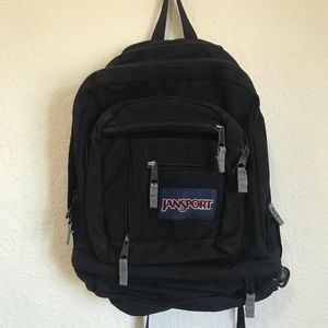 Vintage JANSPORT Black Backpack- Used